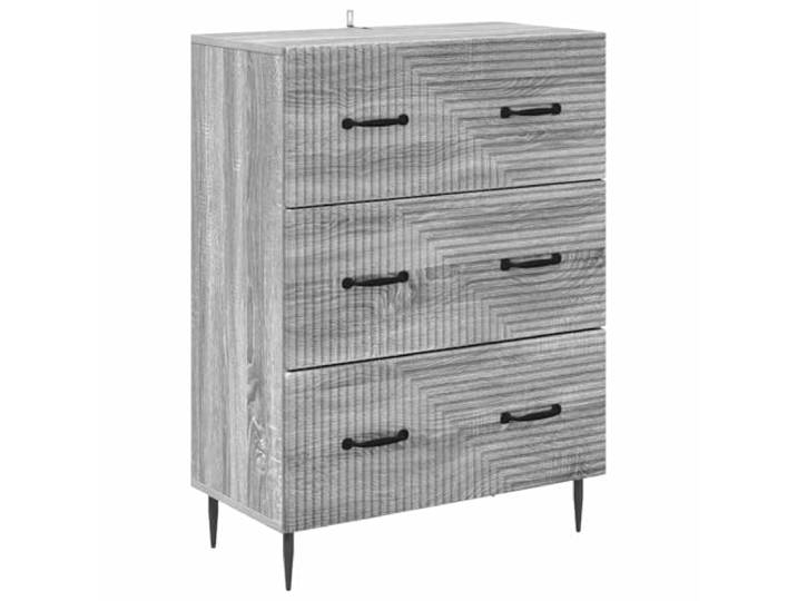 YUTAASU Schubladenschrank Grau Sonoma 66 x 34,5 x 89,5 cm