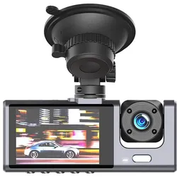 xO XJ03 (Eingebautes Display, Eingebautes Mikrofon, Nachtsicht, Full HD), Dashcam, Schwarz
