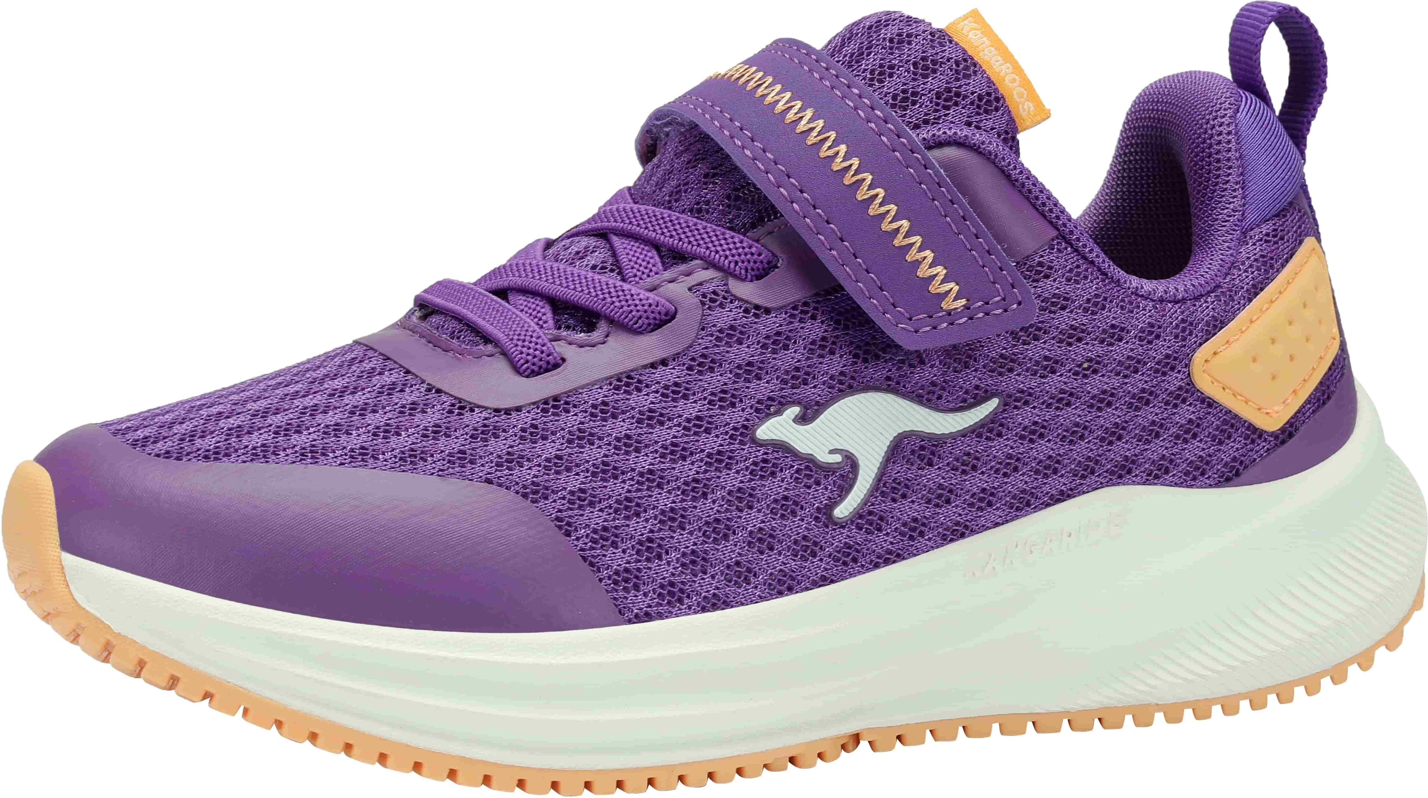 Sneaker KANGAROOS "K-RDK FAM EV", Jungen, Gr. 30, lila (amethyst, peach fuzz), Mesh, Synthetik, Schuhe Sneaker amethyst, peach fuzz 30