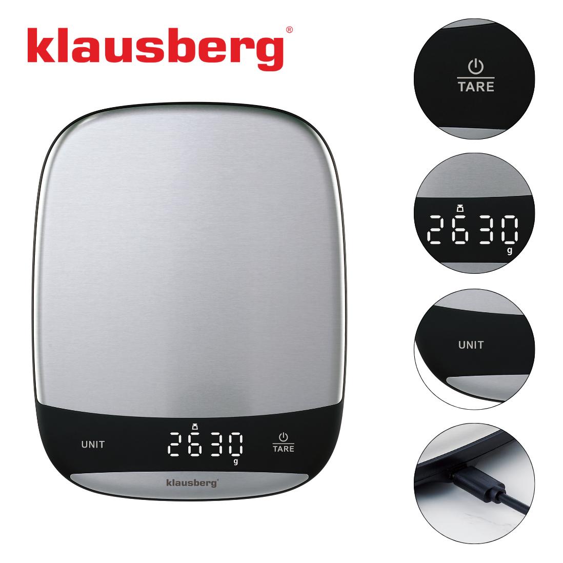 Klausberg Waga kuchenna ELEKTRONICZNA WAGA KUCHENNA 10kg KB-7936 (65241247)