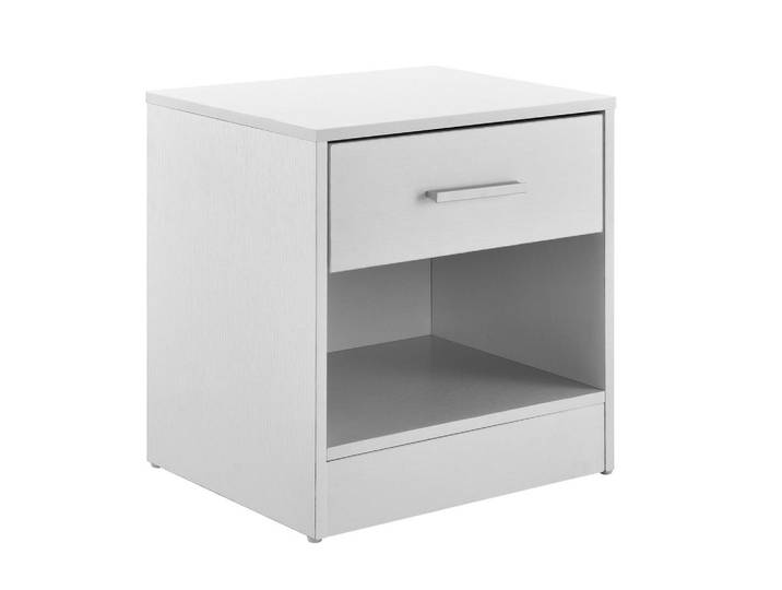 [en.casa] Nachttisch Jette, Weiß, Holzwerkstoff, 37x38x30 cm, Schlafzimmer, Nachttische