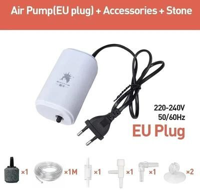 Uplift Essentials Silent Aquarium Air Pump For Fish Tank Oxygenation air Pump Set2 Eu