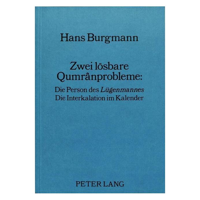 Peter Lang Zwei lösbare Qumrânprobleme (Deutsch, Softcover, Hermann Lichtenberger) (8308833)