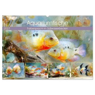 Aquariumfische. Farbenpracht im Süßwasserbecken (Wandkalender 2027 DIN A2 quer), CALVENDO Monatskalender