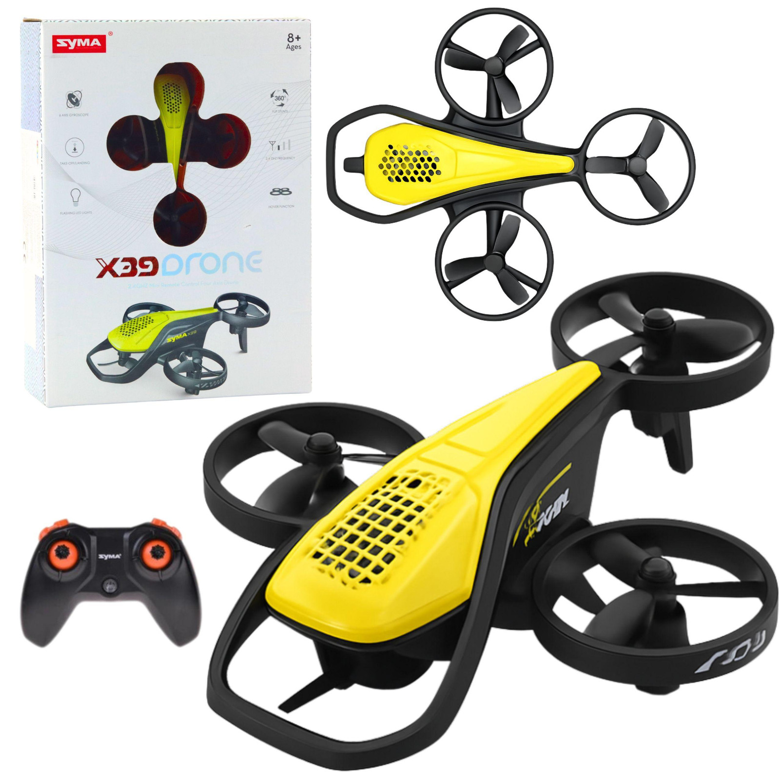 Lean Toys Mini RC Drone Syma X36 Geel