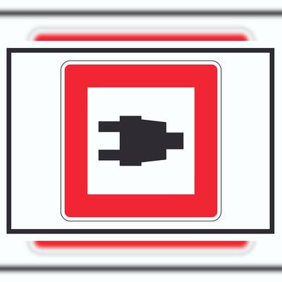 HB-Druck Nutzung von Landstromanschlüssen Symbol Schild A1 (594x841mm)