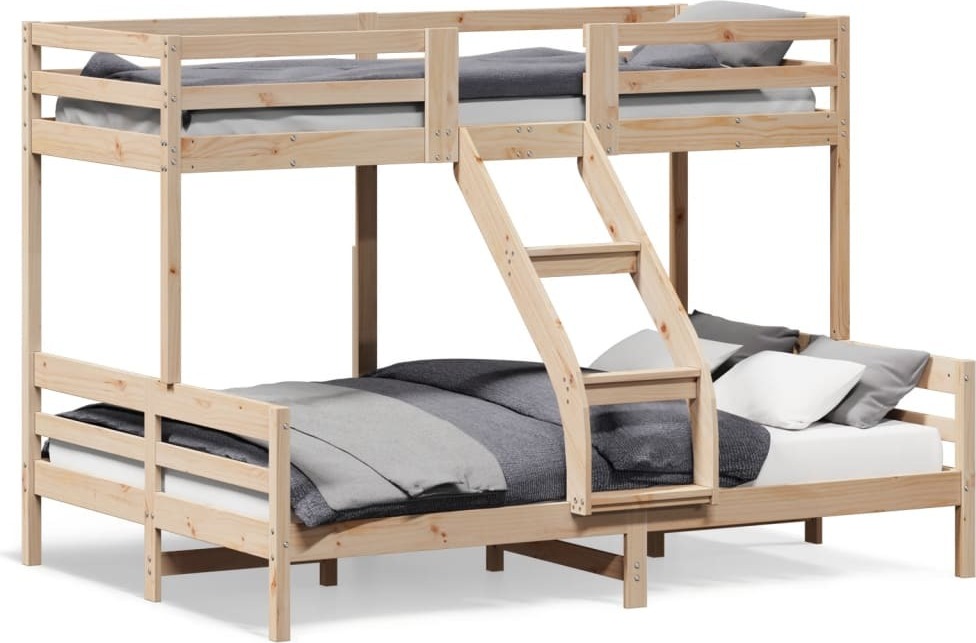 Maison Exclusive - Etagenbett 80x200/140x200 cm Massivholz Kiefer