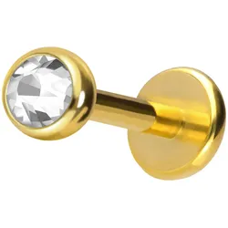 Titan Labret mit Push Fit KRISTALL