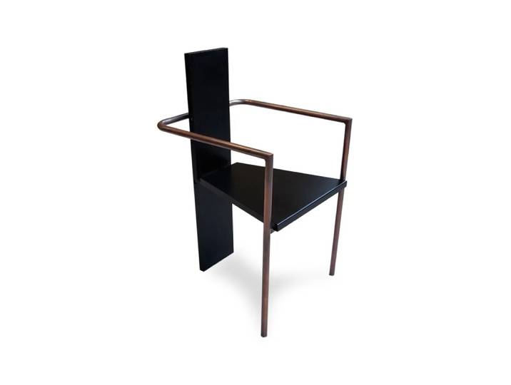 Källemo Fauteuil Concrete Noir-piètement cuivré