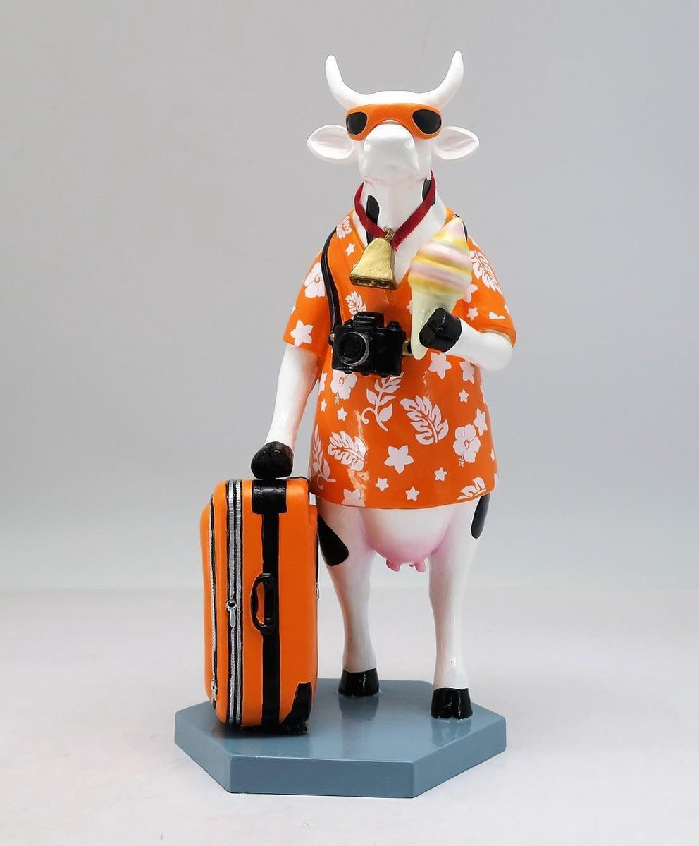 Cowparade Vacation Cow Tabletop Decor Medium