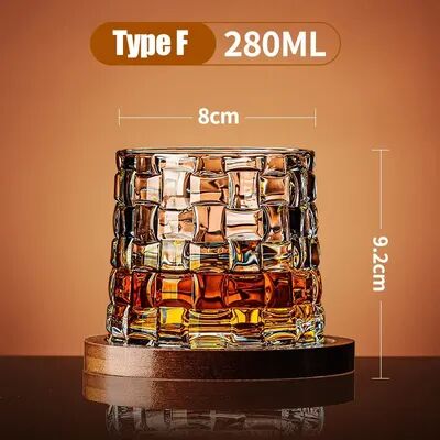 Modern Mode Marketplace Spinning Crystal Whiskey Glass With Base For Home Bar f