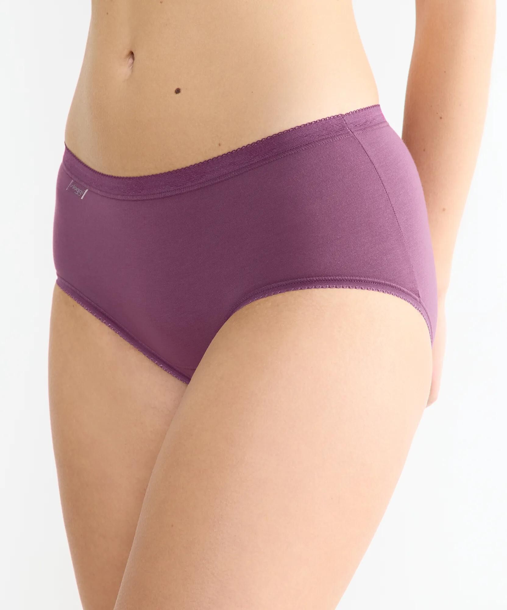 Midislip SLOGGI "Basic+ Midi", Damen, Gr. 36, Single Jersey, bunt (multiple colours 13), Single Jersey, Obermaterial: 95% Baumwolle, 5% Elasthan, körpernah, Unterhosen Midislip, perfekter Sitz, besonders weiche Nähte, Cotton-Mix, Multipack multiple colour