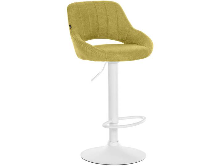 CLP Barhocker Stoff Grün, Metall, 47x85x48 cm, Esszimmer, Barmöbel, Barhocker