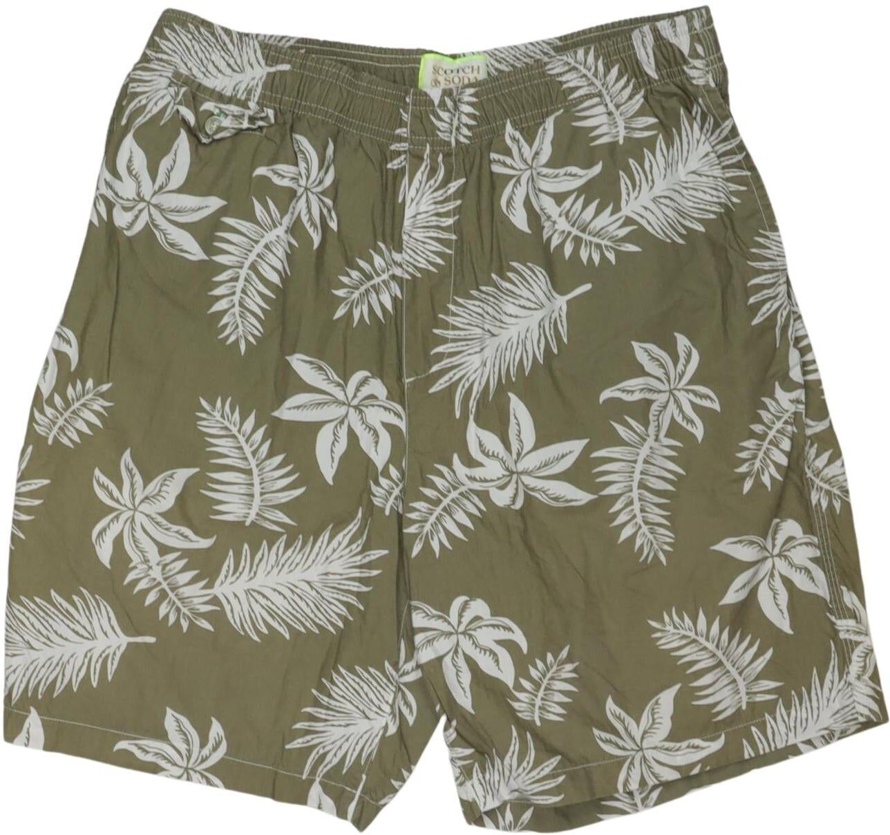 Scotch & Soda Herren Shorts, Grün, Gr. M, Baumwolle - Second Hand