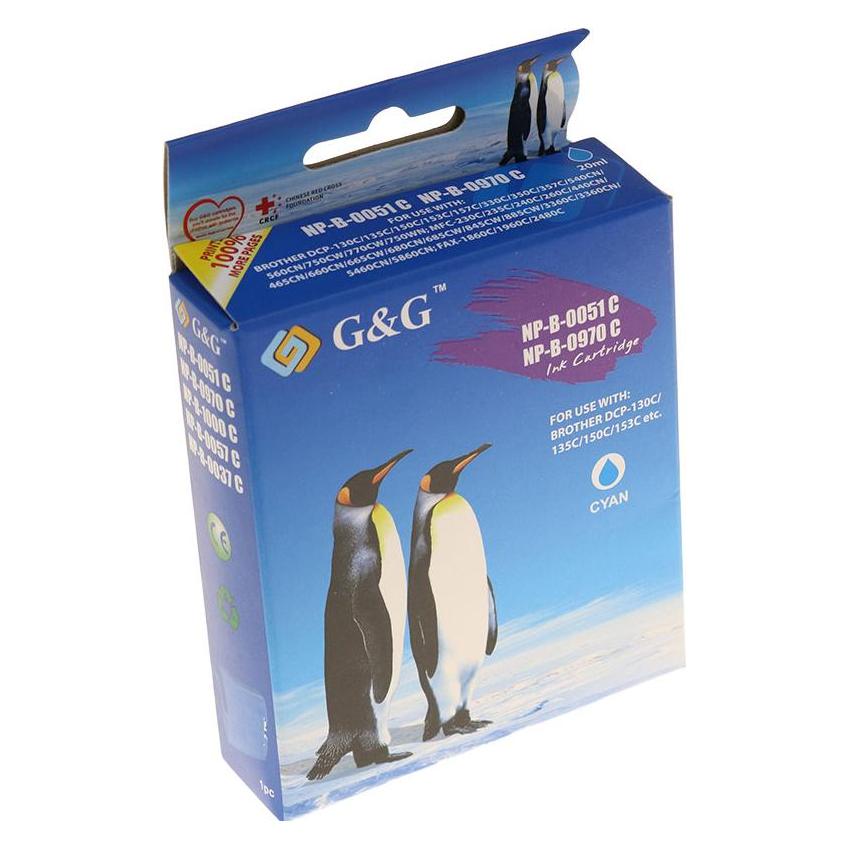 G&G kompatibel Ink mit LC-1000C, LC-970C, NP-B-0051C/1000C/970C, cyan, 400S (C) (14540)