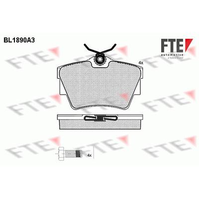 Fte Bremsbelagsatz, Scheibenbremse [Hersteller-Nr. 9010474] für Renault, Opel, Fiat, Nissan