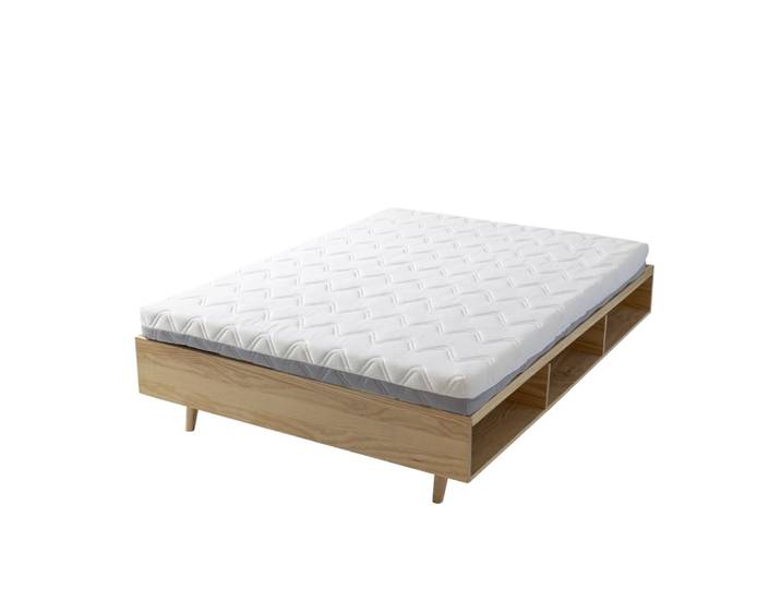 Lit en bois massif avec rangements 140x200