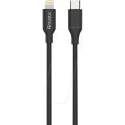 FONTASTIC 462009 - Sync- & Ladekabel, USB Type-C -> Lightning, 1,2 m