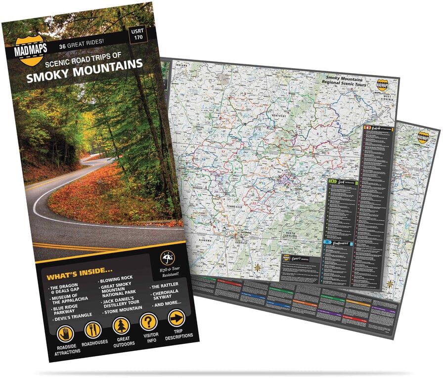 Excursions routières panoramiques dans les Smoky Mountains   MAD Maps
