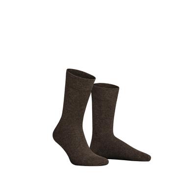 Socken HUDSON "RELAX COTTON", Herren, Gr. 45-46, braun (braunmeliert), Obermaterial: 97% Baumwolle, 3% Elasthan, normal, Socken Socken, druckfreier Relax-Komfortbund
