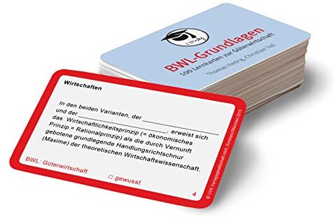 Thomas Hering - BWL-Grundlagen 2: 100 Lernkarten zur Güterwirtschaft - Preis vom 09.10.2026 07:28:09 h
