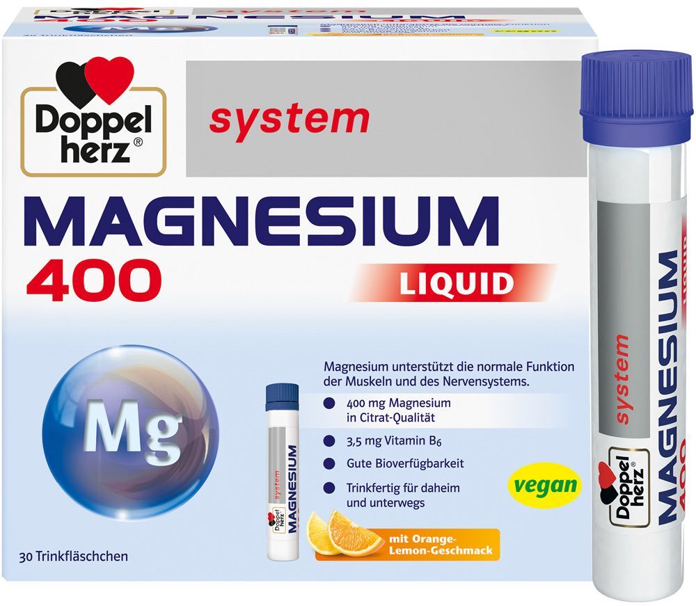 Doppelherz® system Doppelherz Magnesium 400 Liquid system Trinkamp. 30 St Trinkampullen