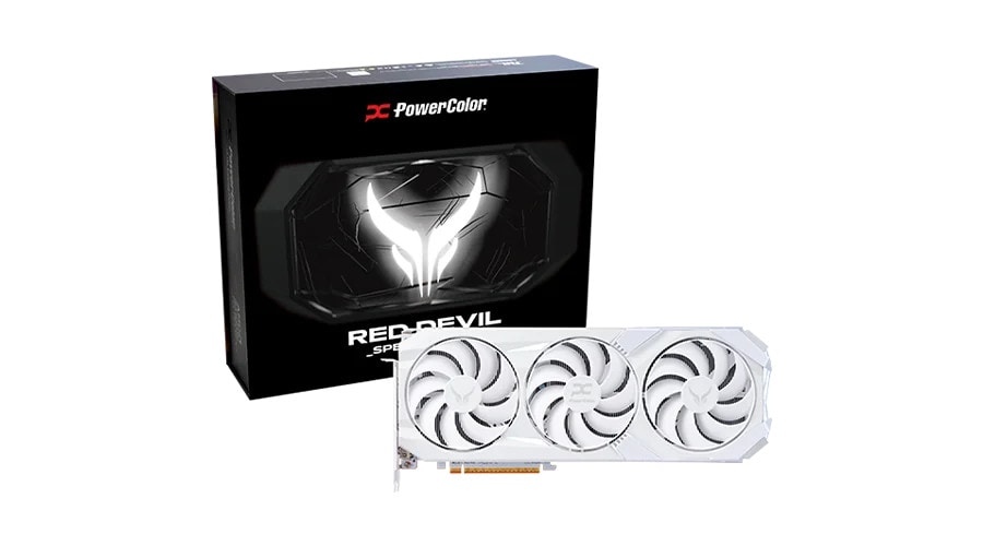 POWERCOLOR AMD Radeon RX 9070 XT Red Devil Spectral White OC Grafikkarte 16 GB