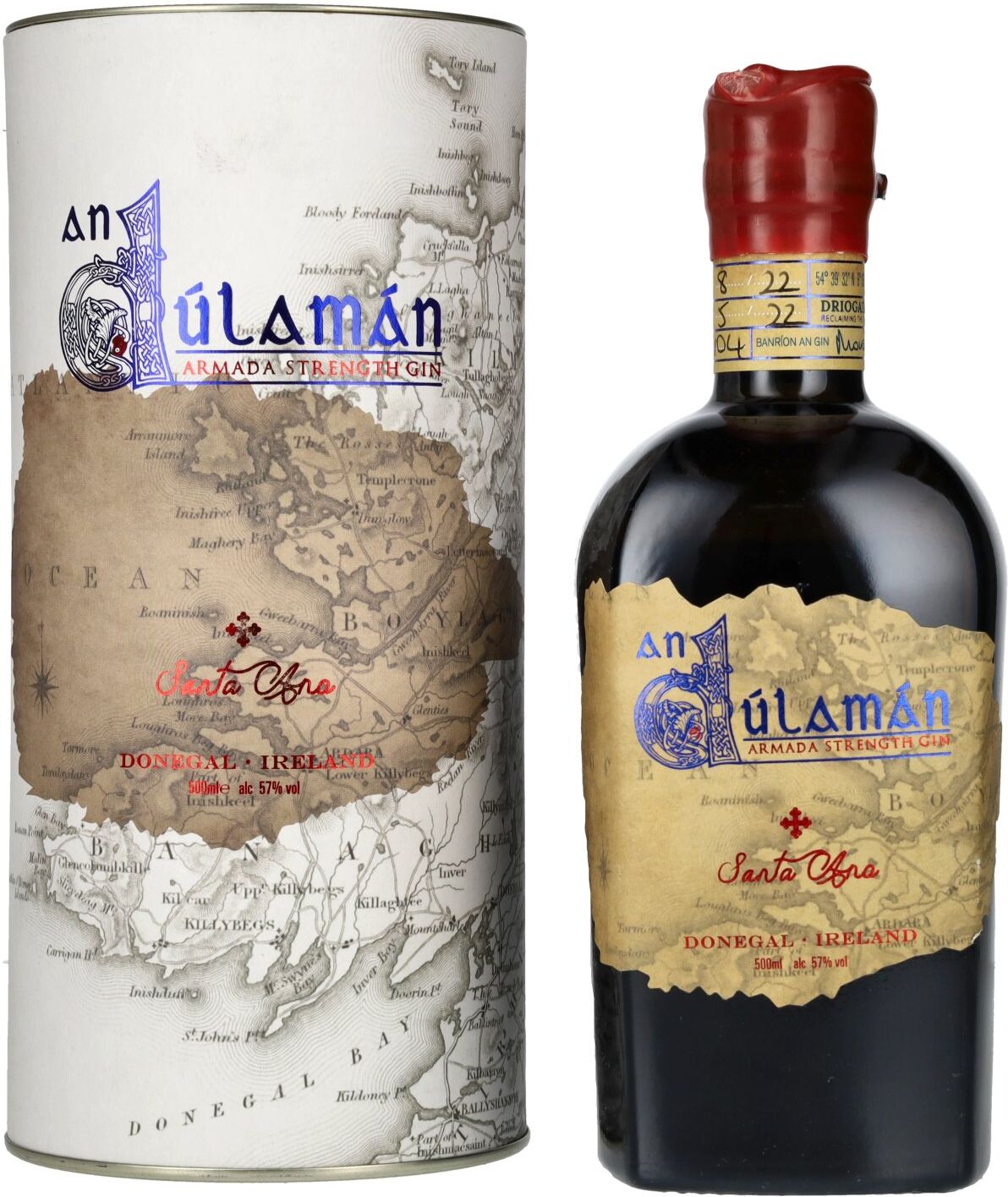 An Dúlamán SANTA ANA Armada Strength Gin 57% Vol. 0,5l in Geschenkbox