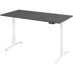 BaseLite Schreibtisch höhenverstellbar (elektrisch) »Base« 160 cm Gestell weiß grau, 160x129.5x80 cm