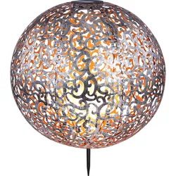 Globo, Gartenbeleuchtung, Solarleuchte Metall Silberfarben, 1xled (IP44)