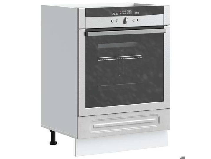 Armoire à four Kalmar gris béton bois d'ingénierie 853521