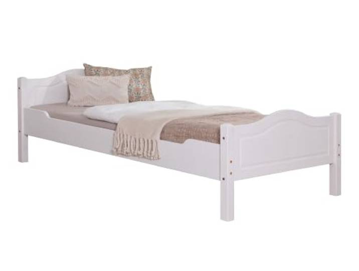 TiCAA Einzelbett Gästebett, Funktionsbett für Schlafzimmer, Kinderzimmer Kiefer massivholz Bettgestell 90 x 200