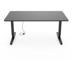 Yaasa Desk Pro, 140x80 cm, Dunkelgrau/Schwarz - Tisch höhenverstellbar für gesundes und ergonomisches Arbeiten im Sitzen und Stehen