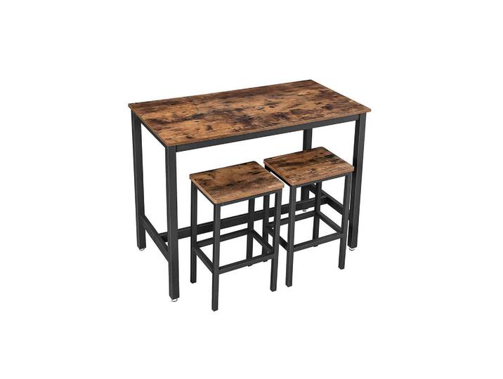 Hansiro Bartisch-Set, Braun, 60x90x120 cm, Esszimmer, Barmöbel, Bartische