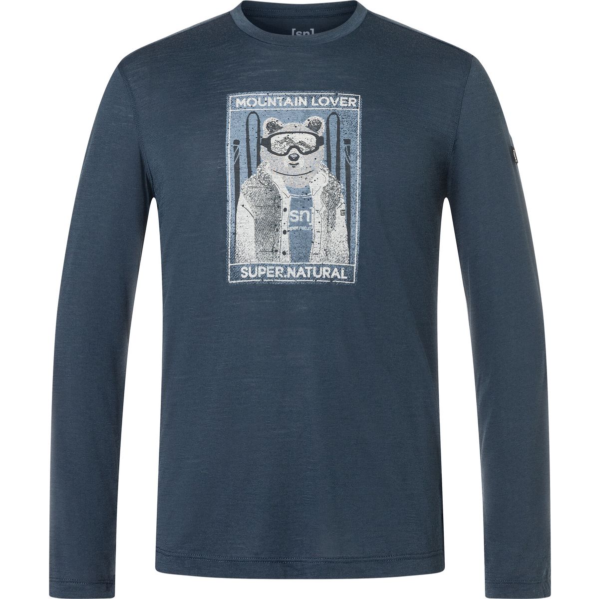 Super.Natural M Bearski LS blueberry/various (W55) M SNMP02072W55M