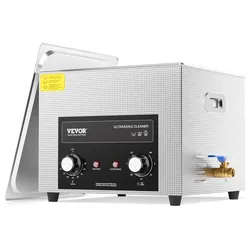 VEVOR 15 L Ultraschallreiniger mit Heiztimer & Korb professionelle digitale Schallkavitationsmaschine, 360 W Reinigungsmaschine für Laborwerkzeuge Metallteile Vergaser Messing Autoteile Motorteile