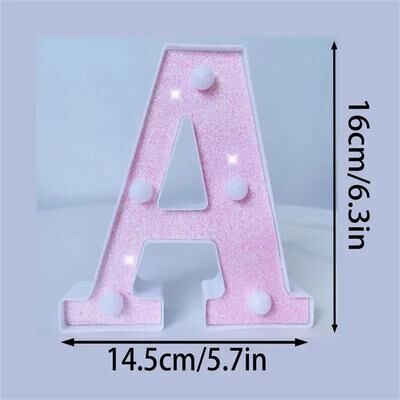 Uplift Picks Pink LED Letter And Number Lights For Parties And Romantic Decor a