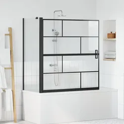 vidaXL, Duschkabine + Duschwand, Glaswand (116 cm, 68 cm, 128 cm)