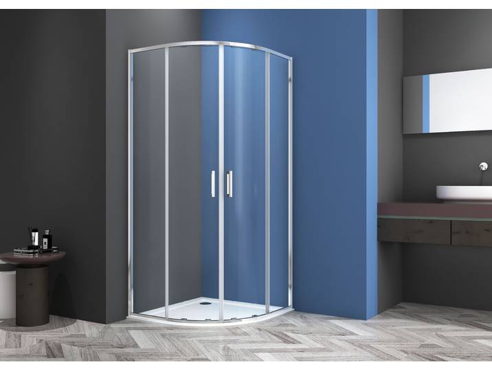 Runddusche SANOTECHNIK Sanotechnik SlimLIne Rundduschkabine chrom , silber (chrom), B:100cm H:200cm, Duschkabinen, Runddusche