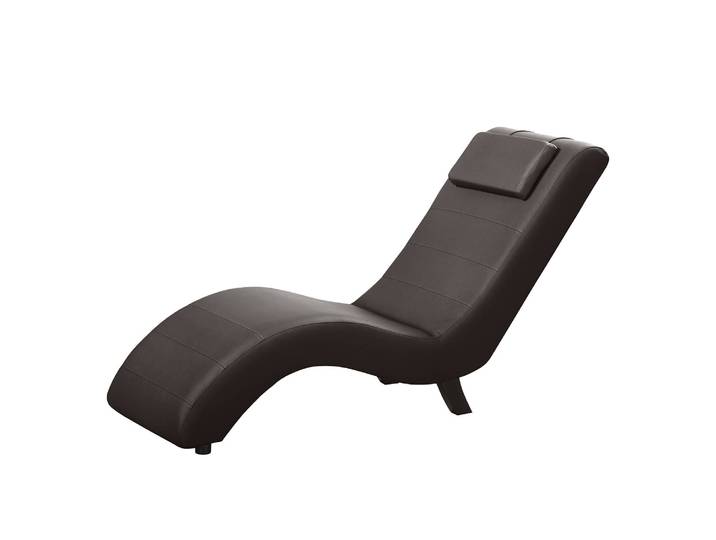 Relaxliege Sandon II Braun/Dunkelbraun Kunstleder Madara 61 x 86 x 87cm