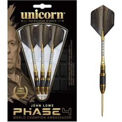 Unicorn John Lowe Phase 4 Steel Tip Dart 90% Tungsten 23G (23 g)