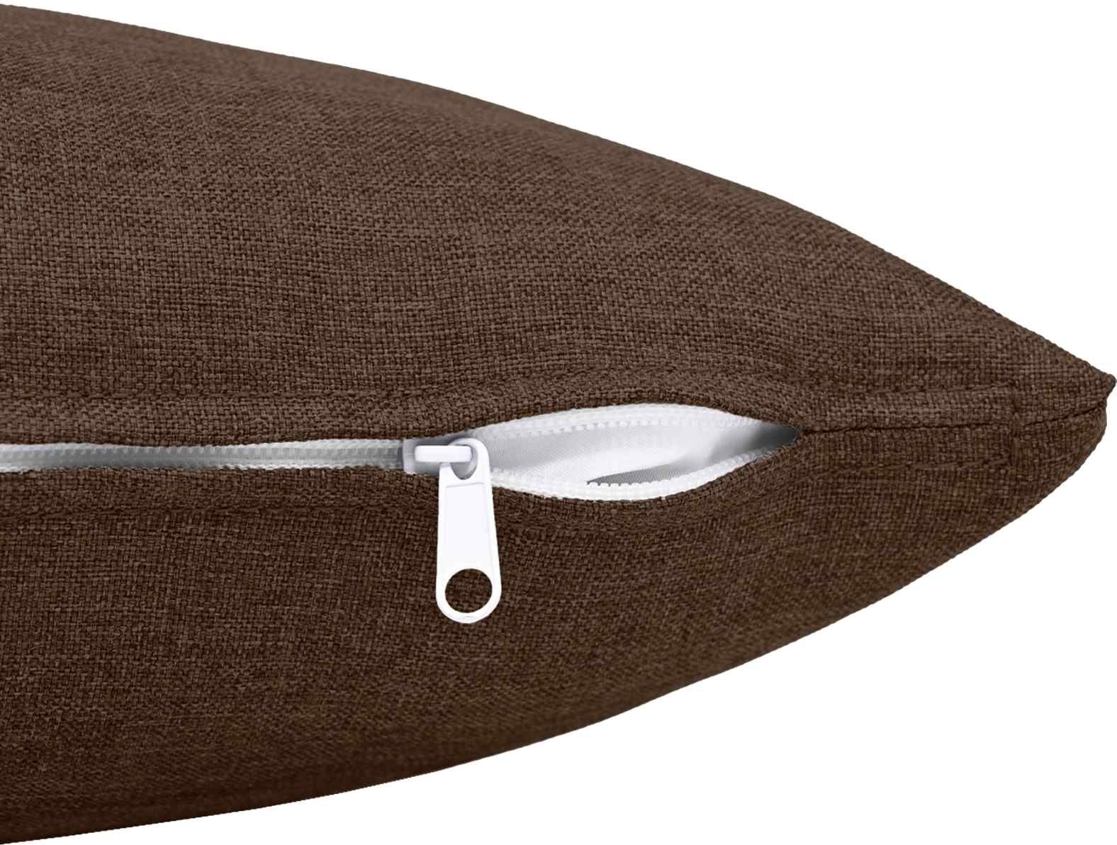 vidaXL Coussin avec oreiller HEERLEN 2 pc Marron Tissu