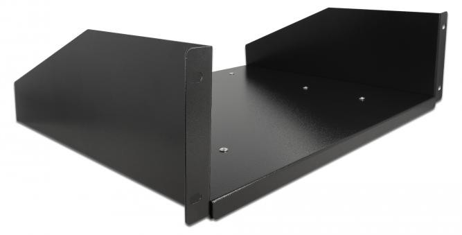 Delock 19-inch uitschuifbare bodem 3 HE zwart