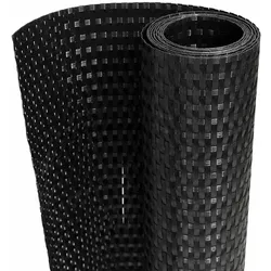 vidaXL Balkon-Sichtschutz Schwarz 500x100 cm Poly Rattan
