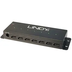 Physix PHW-200S, neigbare Wandhalterung für TVs bis 26" (USB-A, 7 Ports), Dockingstation + USB Hub, Schwarz