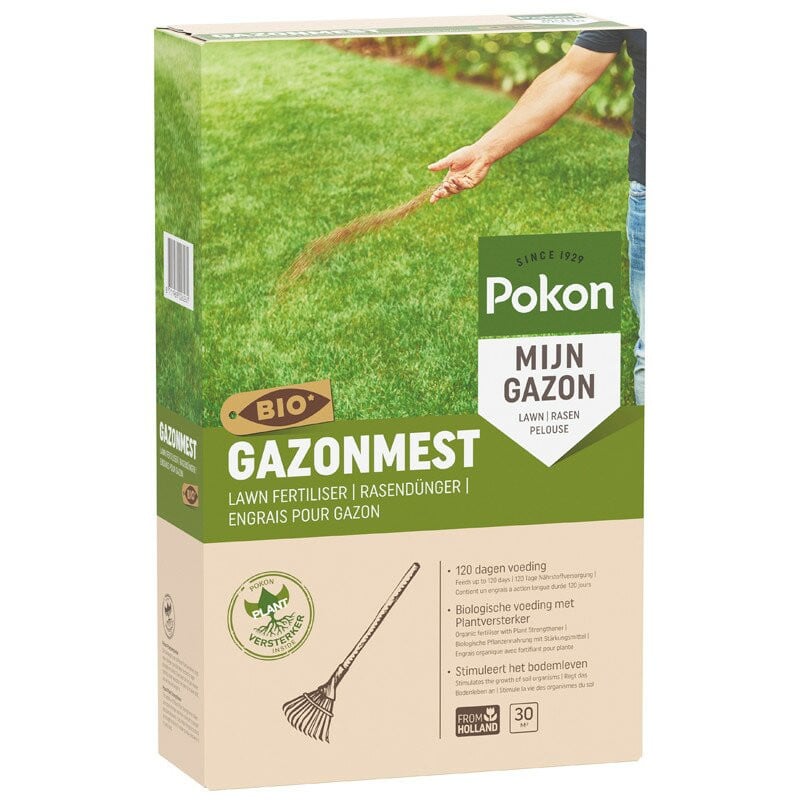 Pokon Bio gazonmest granulaat voor 30 m2, 2 kg