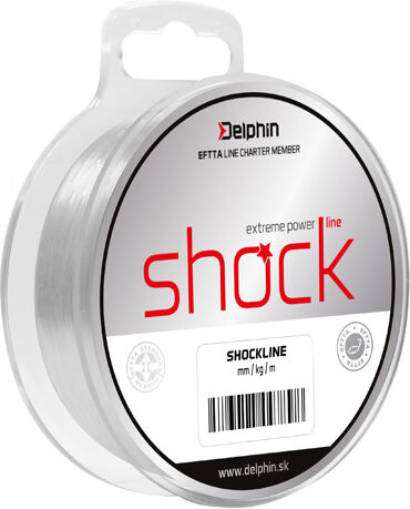 Delphin SHOCK Line transp. 0,60mm 20,5kg 80m Silver, Maroon, Gray 0,60mm 20,5kg 80m
