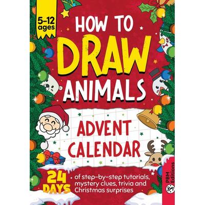 How to Draw Animals Advent Calendar, Taschenbuch von PBM Editions, PBM Editions, 978-3-694-34449-0