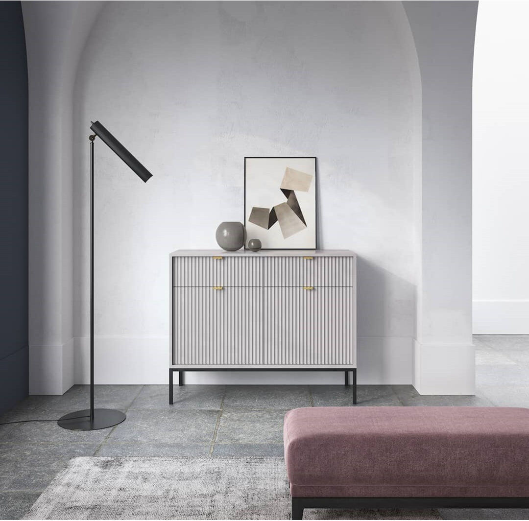 Mercury Sipes 104 cm W Sideboard Light Grey 83cm H X 104cm W X 39cm D