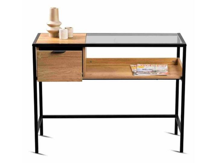 M2 Kollektion Konsolentisch Schublade, Ablage, in Dekor Eiche / schwarz - 100x40x75 (BxHxT)